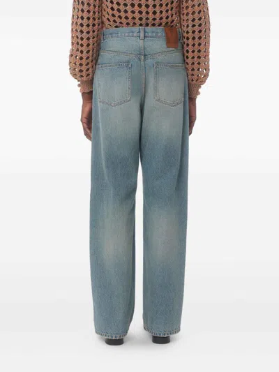 Valentino Stitched Belt Loops Straight Five-pocket Trousers