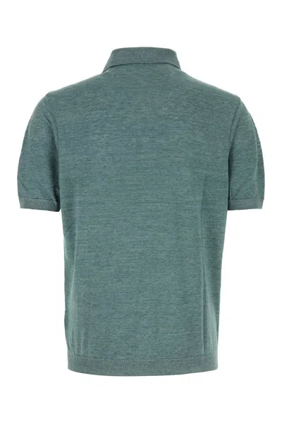 Paul & Shark Green Short Sleeves Solid Polo