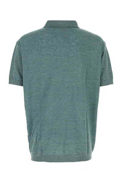 Paul & Shark Green Short Sleeves Solid Polo