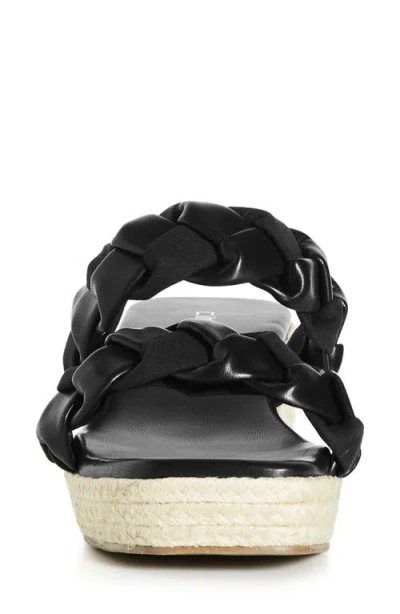 City Chic Roxy Platform Sandal In Black