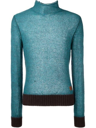Shop Al Duca D'aosta Roll Neck Sweater In Blue