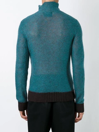 Shop Al Duca D'aosta Roll Neck Sweater In Blue