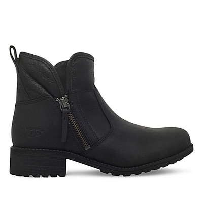 Ugg Lavelle Shearling-lined Suede Ankle Boots In Black