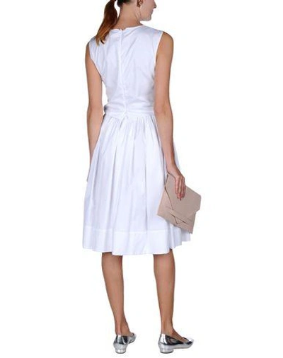Shop Ermanno Scervino Knee-length Dress In White