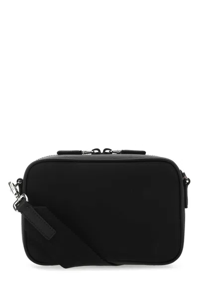 Prada Textured Leather Crossbody Bag In Black