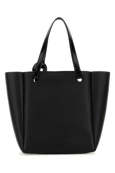 Jw Anderson Leather Corner Shopping Bag With Structured Silhouette