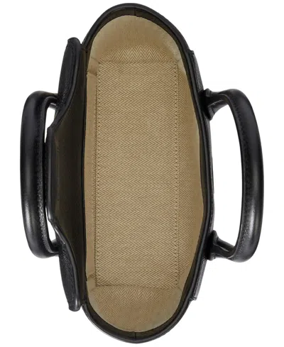 Ralph Lauren Tanner Small Pebbled Leather Satchel In Black