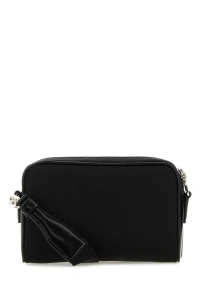 Prada Rectangular Nylon And Leather Crossbody Bag