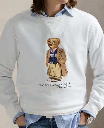 Polo Ralph Lauren Felpa In Misto Cotone Bianco  Uomo In Gray