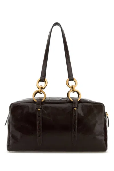 Prada Medium Shiny Leather Shoulder Bag