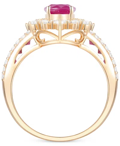 Macy's Sapphire (2-1/3 Ct. T.w) And Diamond (3/4 Ct. T.w.) Ring In 14k White Gold (also Available In Ruby A