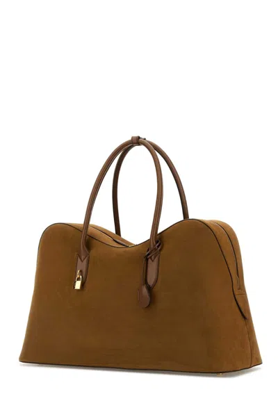 Stella Mccartney Borsa Da Viaggio In Suede Alter Mat Caramello  Donna