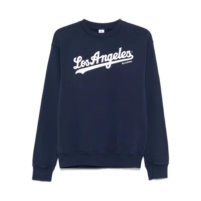 Sporty And Rich Womens Dark Navy Dodgers Round-neck Cotton-jersey Sweatshirt