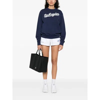 Sporty And Rich Womens Dark Navy Dodgers Round-neck Cotton-jersey Sweatshirt