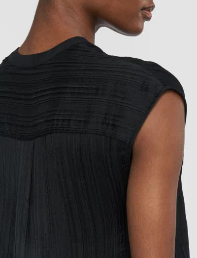 Joseph Lucien Pleat Jacquard Blouse In Black
