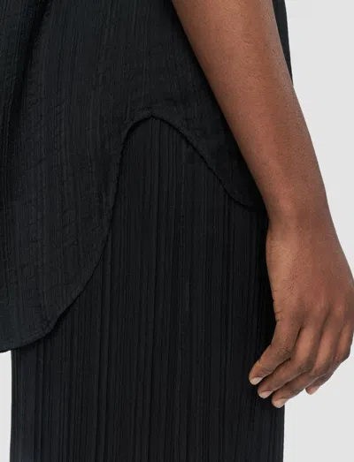 Joseph Lucien Pleat Jacquard Blouse In Black
