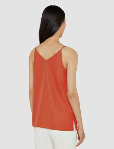 Joseph Womens Sundown Aragon V-neck Silk And Cotton-blend Tank Top In Orange