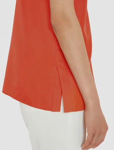 Joseph Womens Sundown Aragon V-neck Silk And Cotton-blend Tank Top In Orange