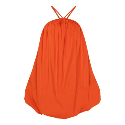 State Of Georgia Women's Yellow / Orange Floate Balloon Dress Blood Orange