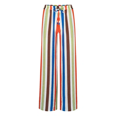 State Of Georgia Women's Coolio Stripe Elastic Drawstring Pants Coolio Stripe In Multi
