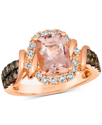 Le Vian Morganite (1-1/2 Ct. T.w.) & Diamond (5/8 Ct. T.w.) Statement Ring In 14k Rose Gold
