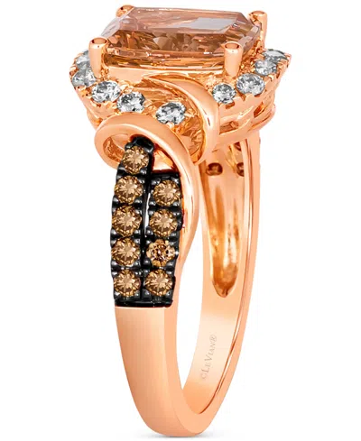 Le Vian Morganite (1-1/2 Ct. T.w.) & Diamond (5/8 Ct. T.w.) Statement Ring In 14k Rose Gold