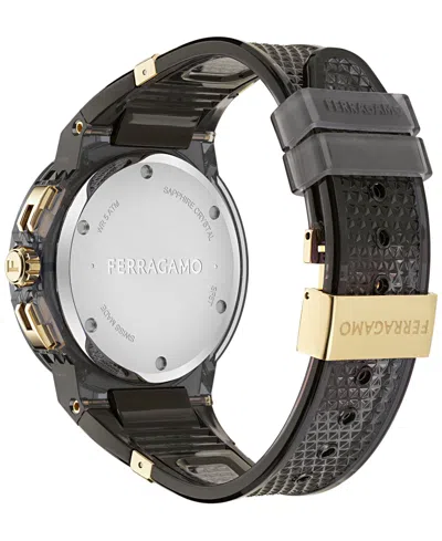 Ferragamo F-80 Translucent Watch In Transparent Red
