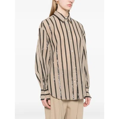 Brunello Cucinelli Vertical Striped Cotton Shirt