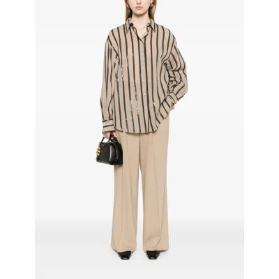 Brunello Cucinelli Vertical Striped Cotton Shirt