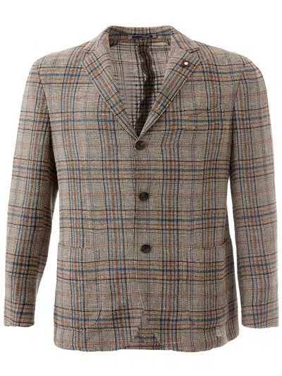 Lardini Elegant Multicolor Linen Jacket