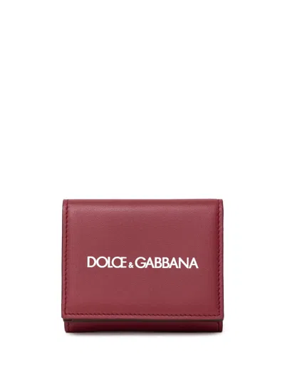Dolce & Gabbana Mini Wallets In Red Leather In Rosso | ModeSens