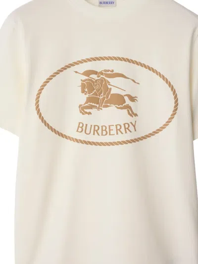 Burberry 'seth' Crew Neck T-shirt In White