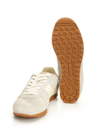 Autry 'windspin Low' Grey Sneaker With Logo On The Side And On The Heel