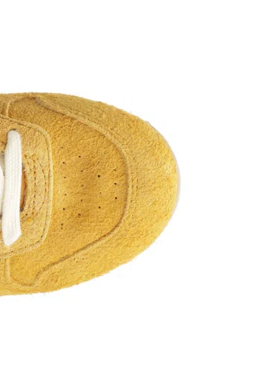 Autry 'windspin Low' Yellow Sneaker With Logo On The Side And On The Heel