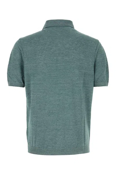 Paul & Shark Green Short Sleeves Solid Polo