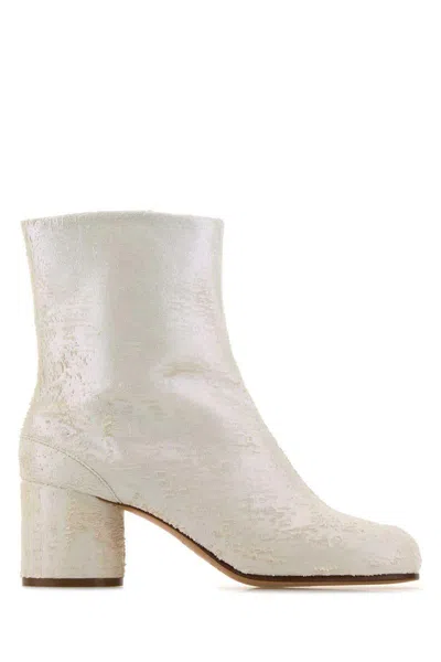 Maison Margiela Women's White Leather Ankle Boots