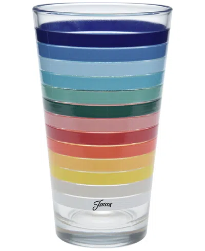 Fiesta All Colors Stripes Tapered Cooler Glasses, Set Of 4