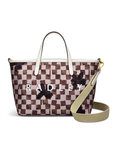 Radley London Southwell Gardens Check Medium Open Top Tote Bag In Brown