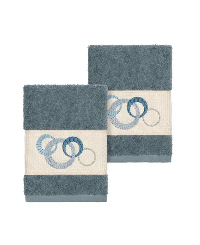 Linum Home Annabelle 2-pc. Embellished Washcloth Set