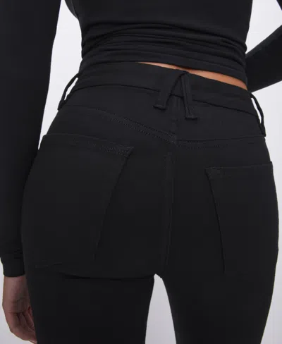 Good American Women's Never Fades Good Legs High-rise Straight-leg Jeans In Black