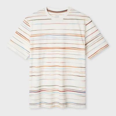 Paul Smith Striped Crewneck T-shirt In White