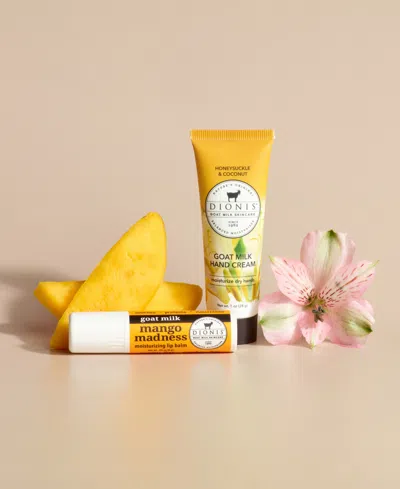 Dionis Goat Milk Honeysuckle Mango Lip Balm And Hand Cream Set