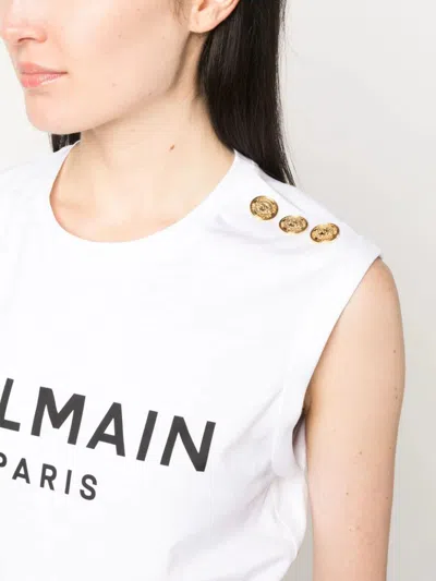 Balmain White T-shirt In Multi