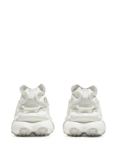 Balmain Unicorn Sneakers In Neoprene And Leather In White