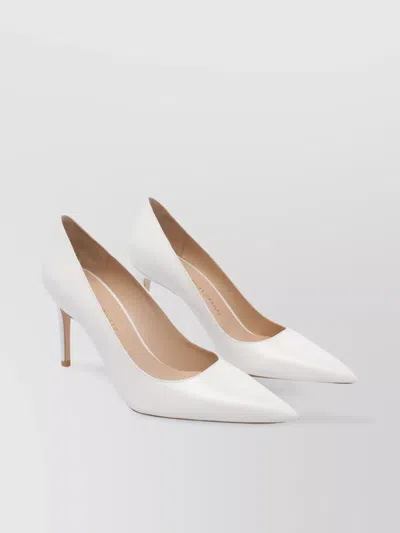 Stuart Weitzman 75mm Stuart Power Pointed-toe Leather Pumps