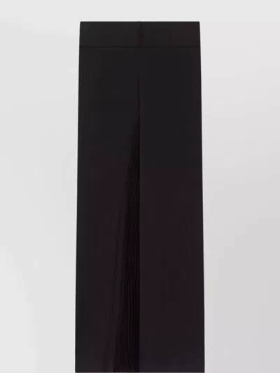 Courrèges Tailored Black Trousers With Unique Fringe Detail In Black