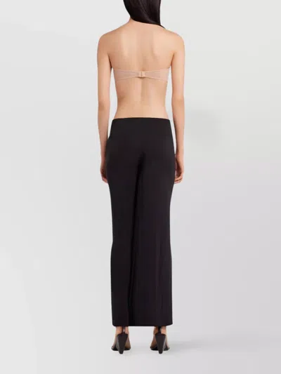 Courrèges Tailored Black Trousers With Unique Fringe Detail In Black