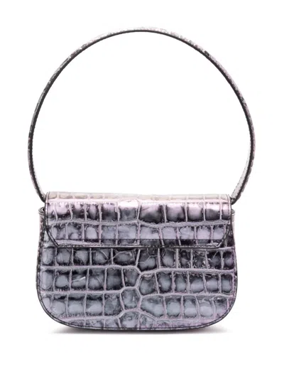 Diesel Women 1dr Leather Shoulder Bag In Gray