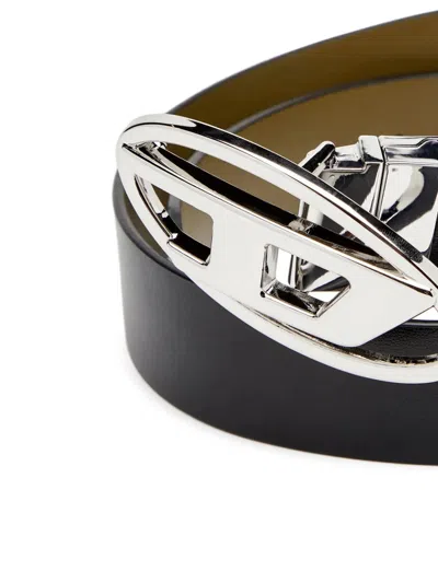 Diesel Reversible Leather Belt With Oval D Buckle