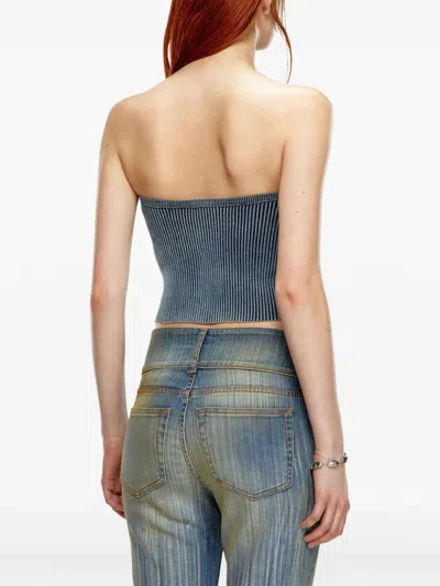 Diesel Rib-knit Tube Top With Oval D